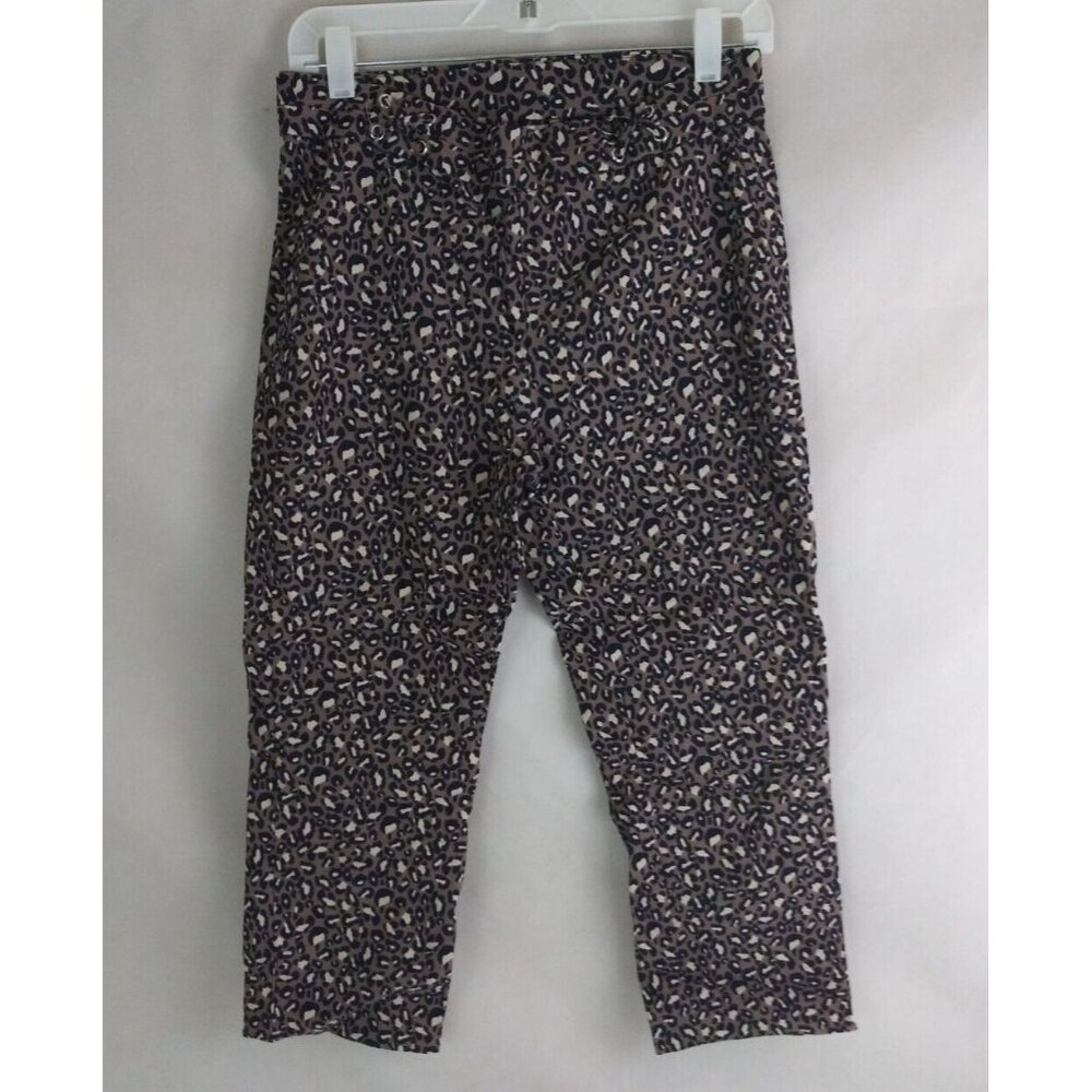 Rafaella Women's Stretch Comfort Leopard Print Capris Size 8